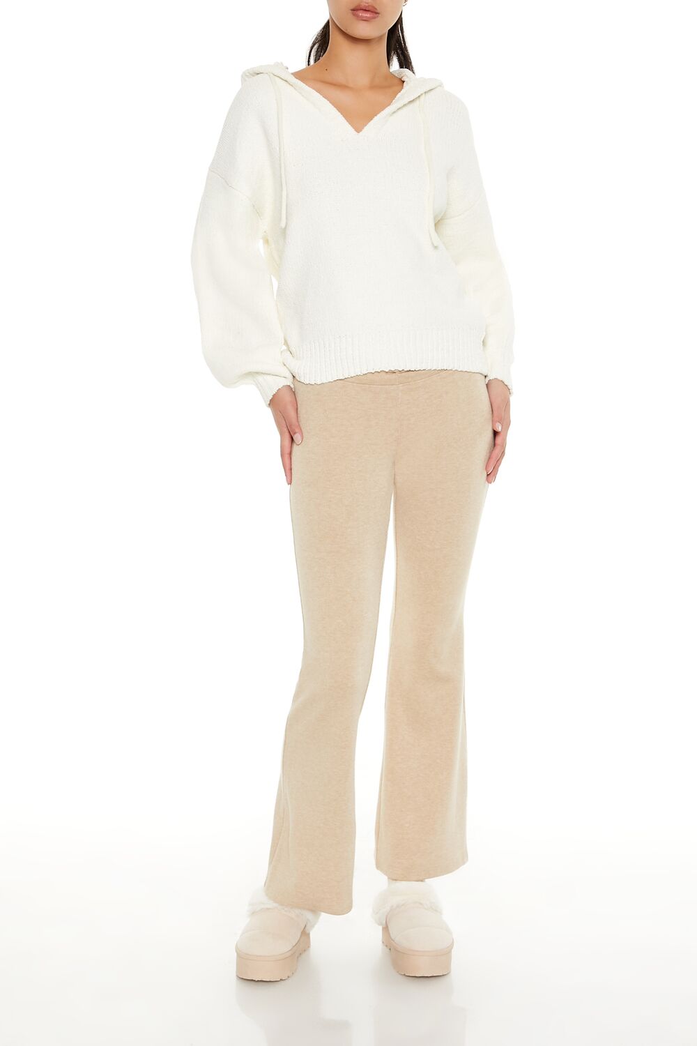 Hooded Drop-Sleeve Sweater | Forever 21 Women
