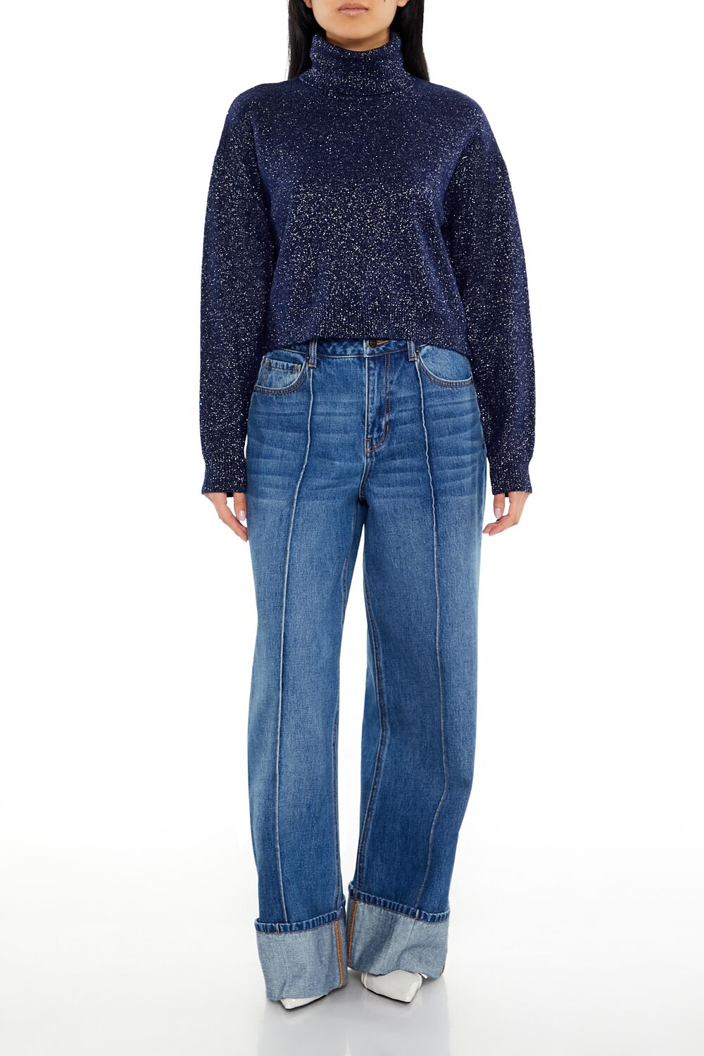 Glitter Knit Turtleneck Sweater | Forever 21 Women