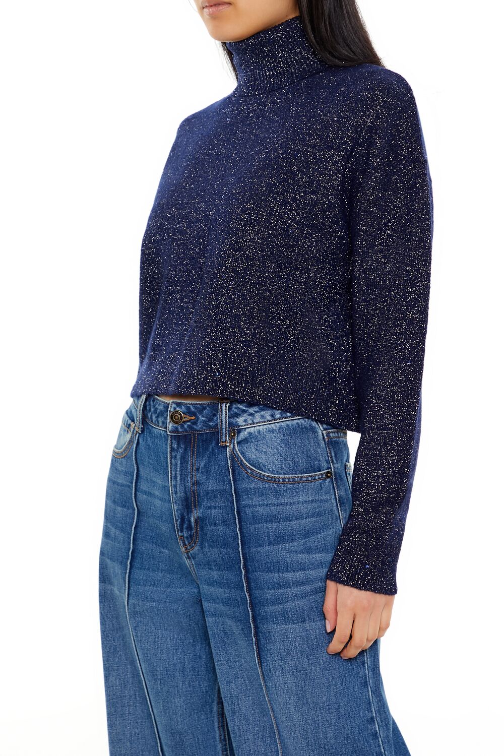 Glitter Knit Turtleneck Sweater | Forever 21 Women