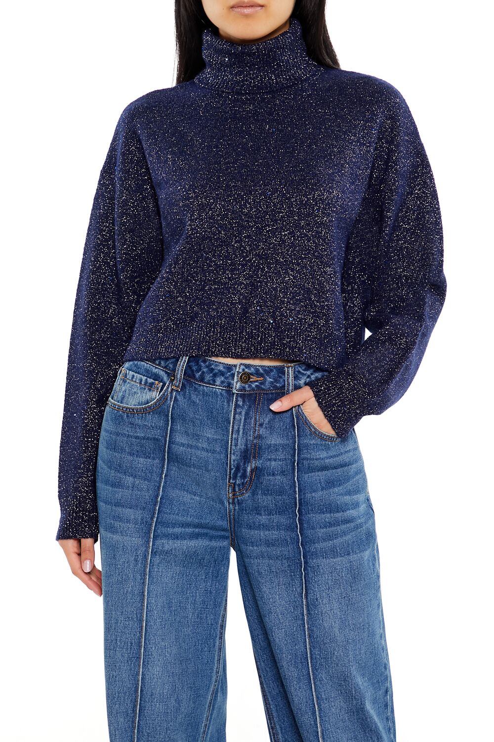 Glitter Knit Turtleneck Sweater | Forever 21 Women