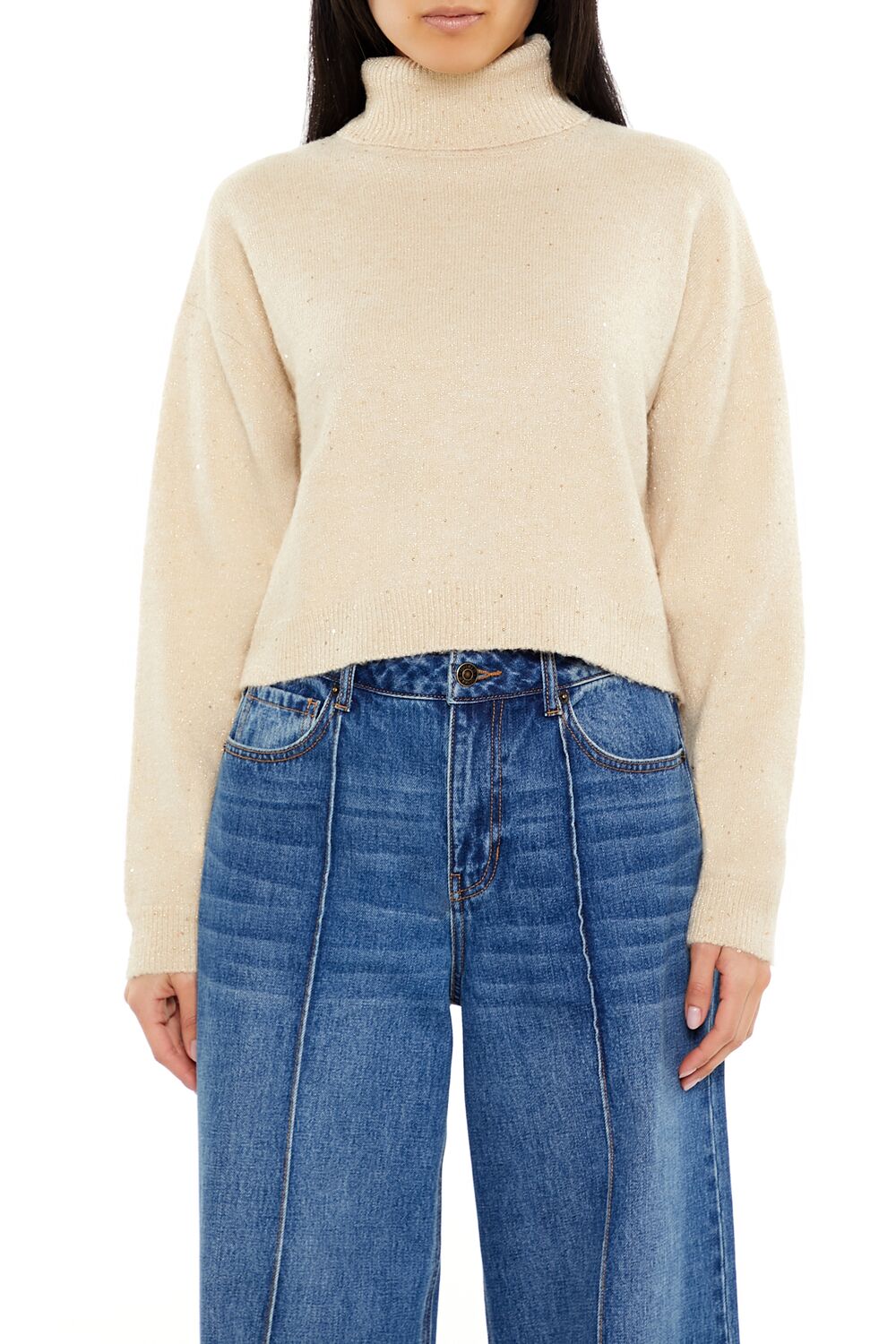 Glitter Knit Turtleneck Sweater | Forever 21 Women