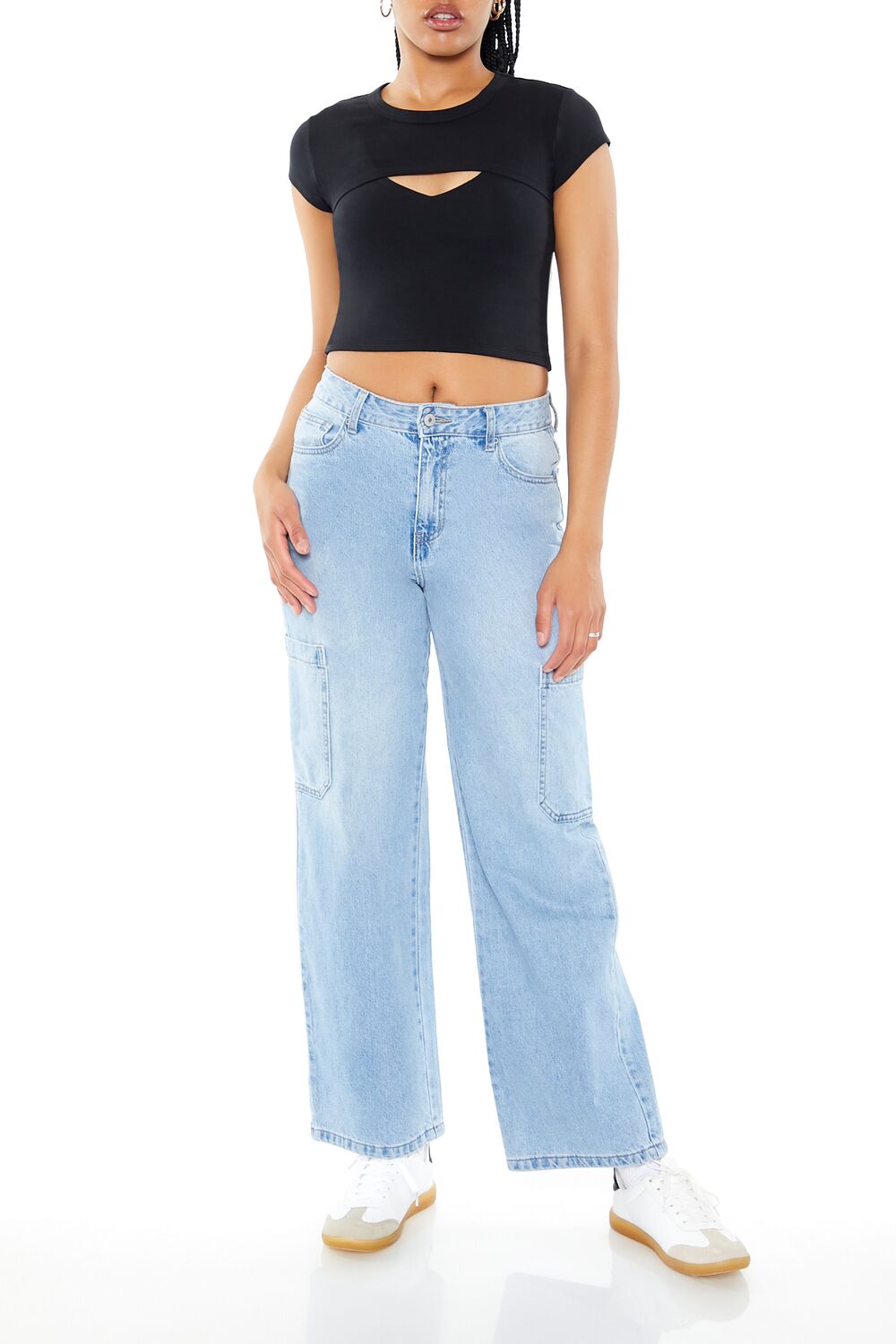 Layered Cutout Cropped Tee | Forever 21 Women