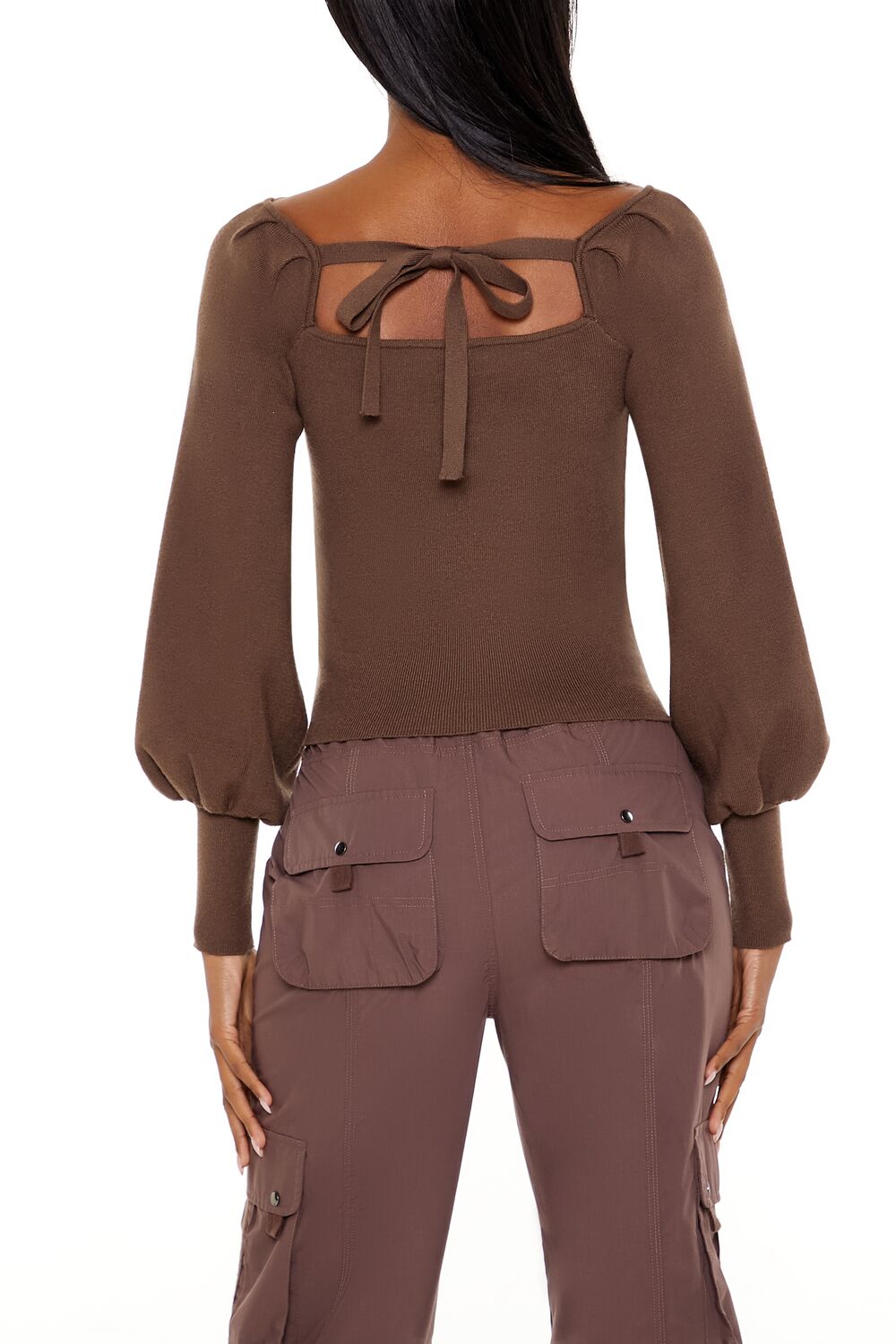 Gigot-Sleeve Sweater-Knit Crop Top | Forever 21 Women