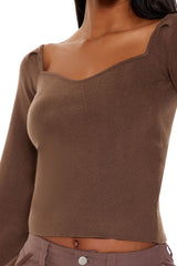 Gigot-Sleeve Sweater-Knit Crop Top | Forever 21 Women
