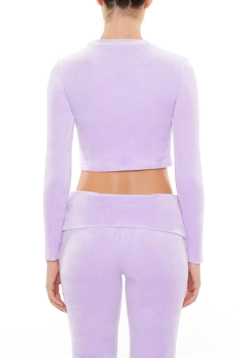 Velour Long-Sleeve Crop Top | Forever 21 Women