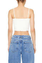 Rosette Lettuce-Edge Cropped Cami | Forever 21 Women