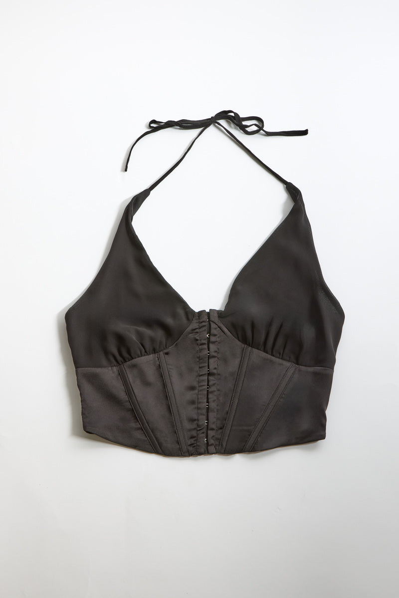 Satin Halter Corset Crop Top | Forever 21 Women