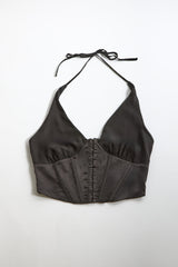 Satin Halter Corset Crop Top | Forever 21 Women