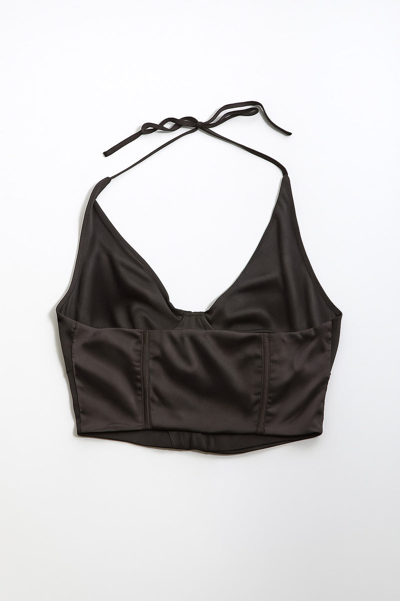 Satin Halter Corset Crop Top | Forever 21 Women