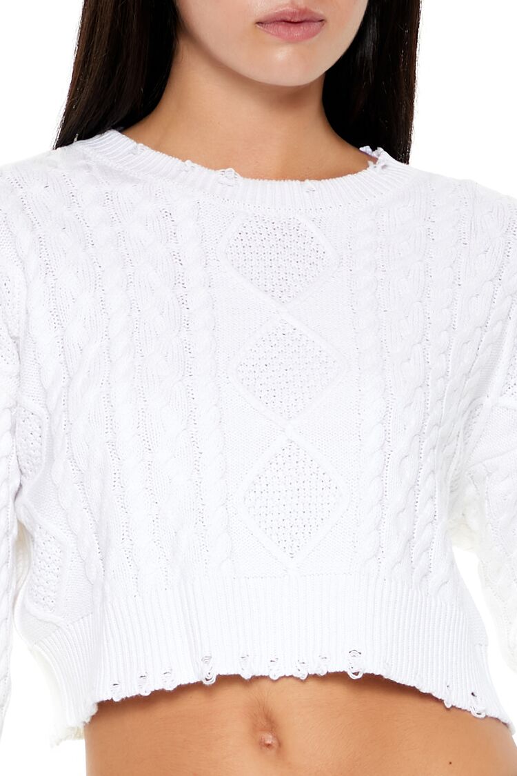 Cropped Cable Knit Sweater | Forever 21 Women