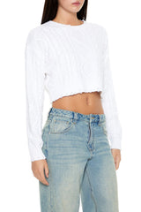 Cropped Cable Knit Sweater | Forever 21 Women