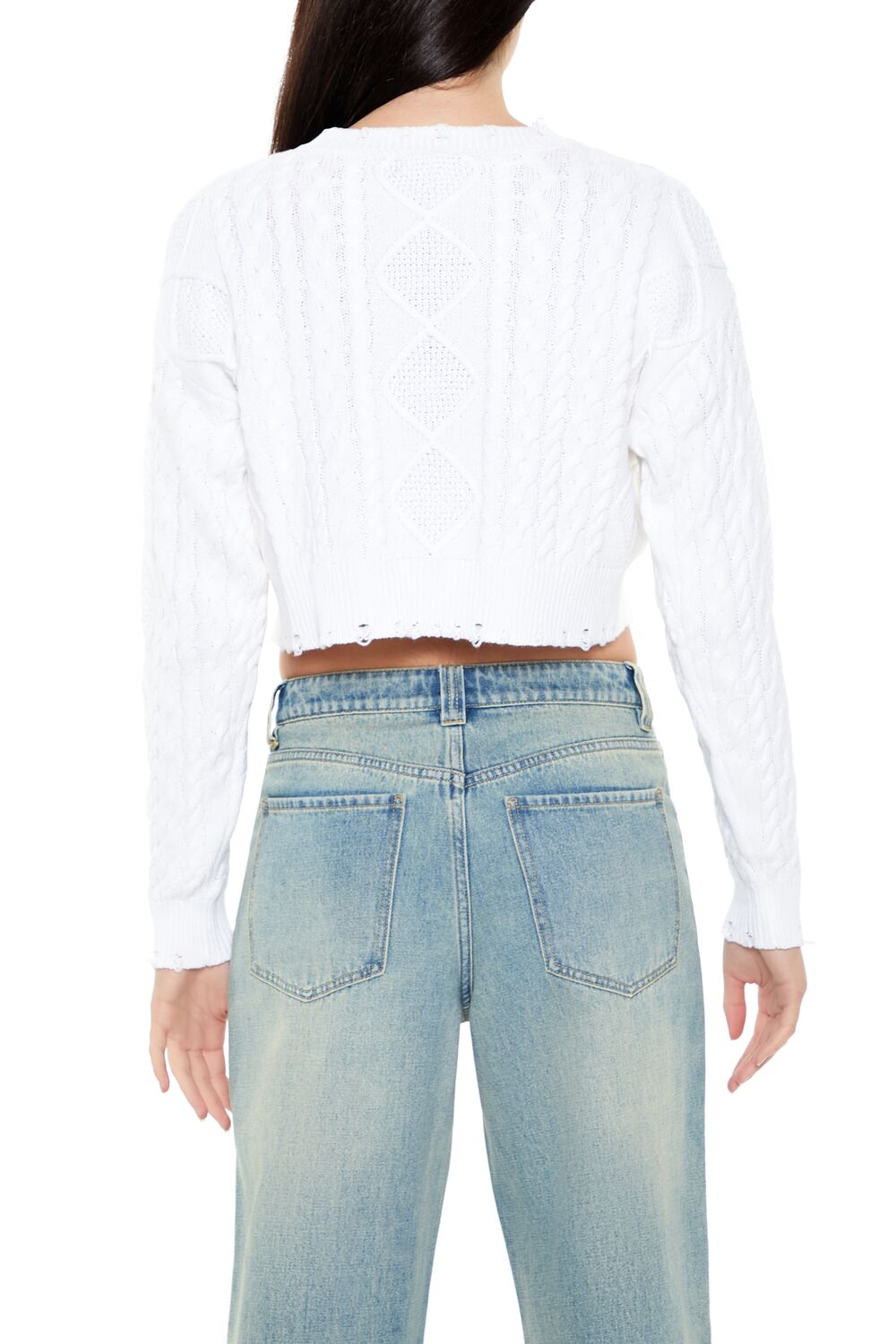 Cropped Cable Knit Sweater | Forever 21 Women