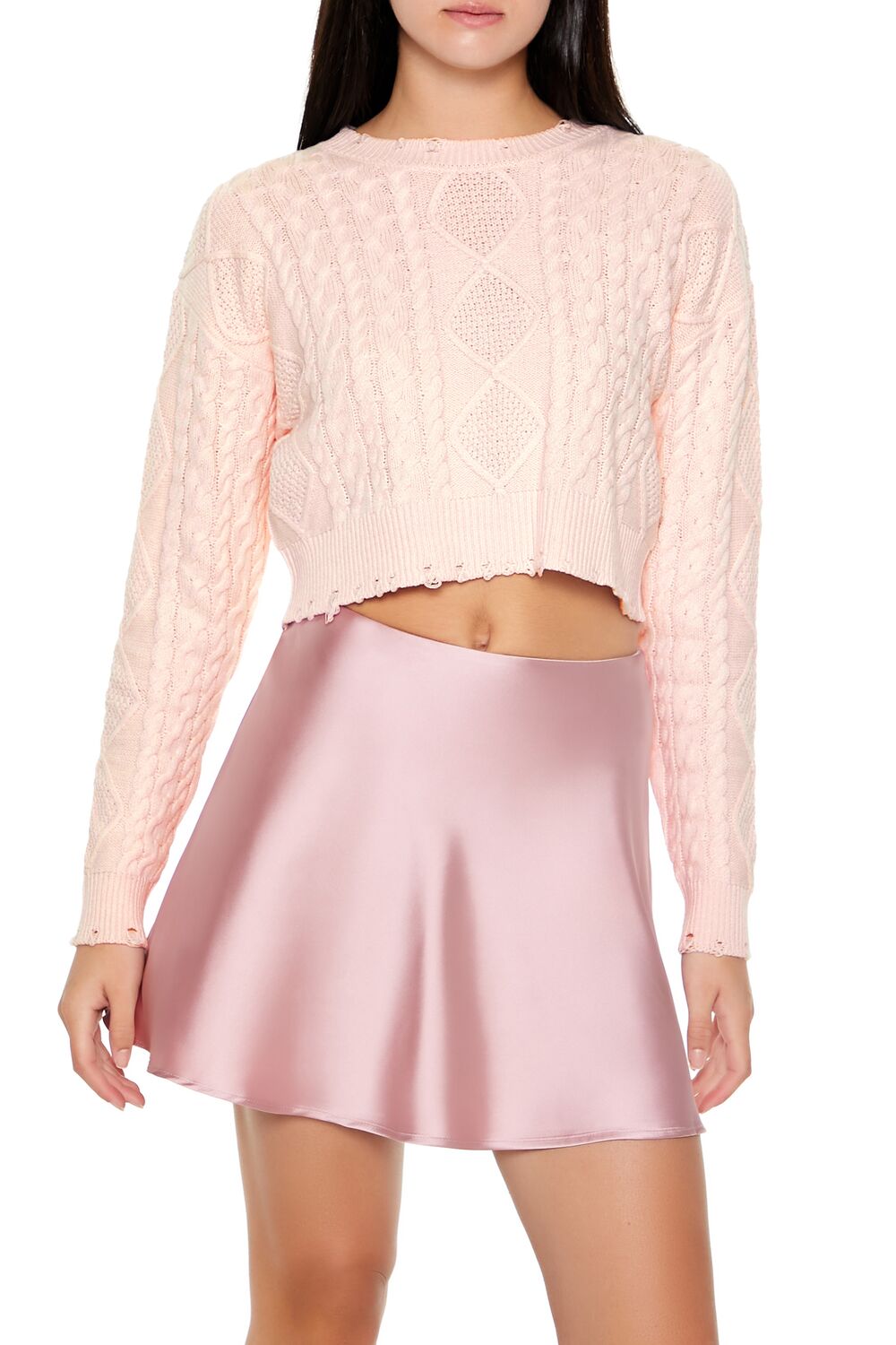 Cropped Cable Knit Sweater | Forever 21 Women