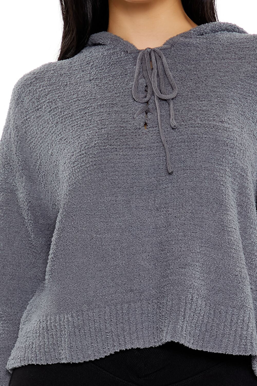 Hooded Lace-Up Sweater | Forever 21 Women