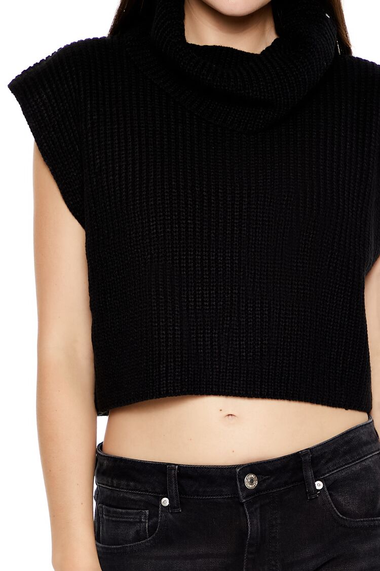 Cropped Sleeveless Turtleneck Sweater | Forever 21 Women
