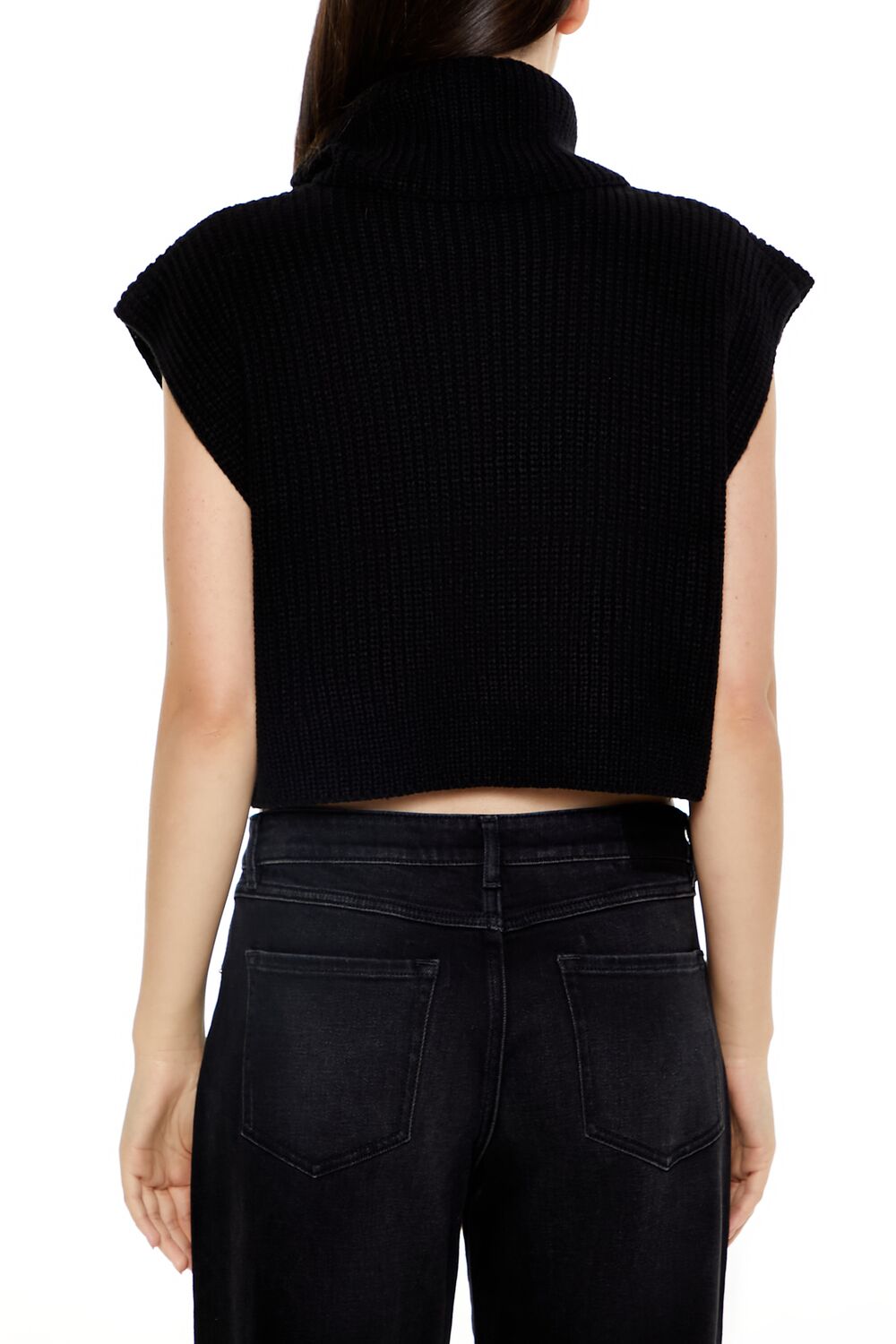 Cropped Sleeveless Turtleneck Sweater | Forever 21 Women