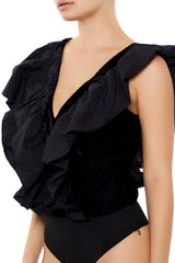 Ruffle Butterfly-Sleeve Bodysuit | Forever 21 Women