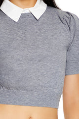 Sweater-Knit Collar Crop Top | Forever 21 Women