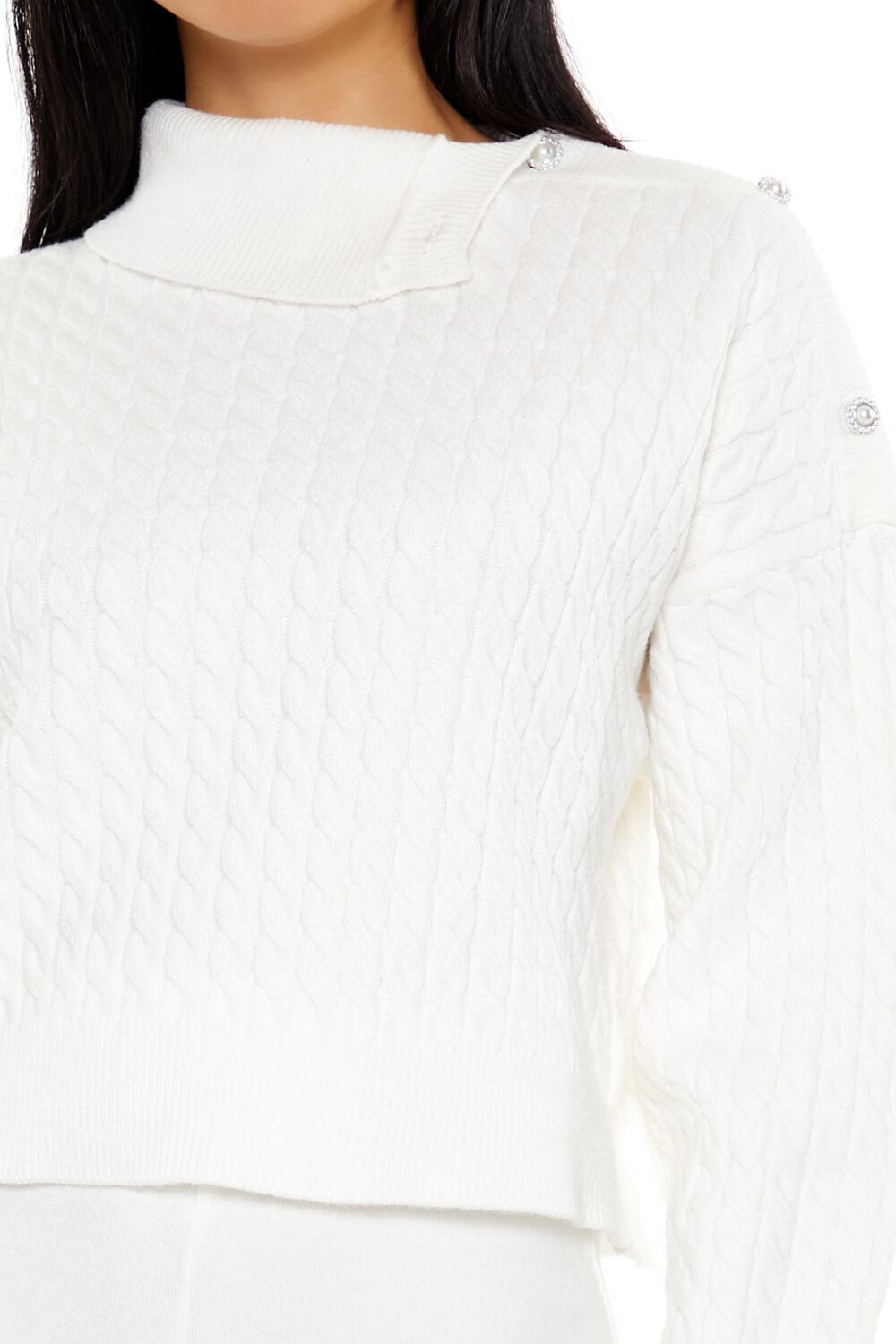 Faux Pearl Cable Knit Sweater | Forever 21 Women