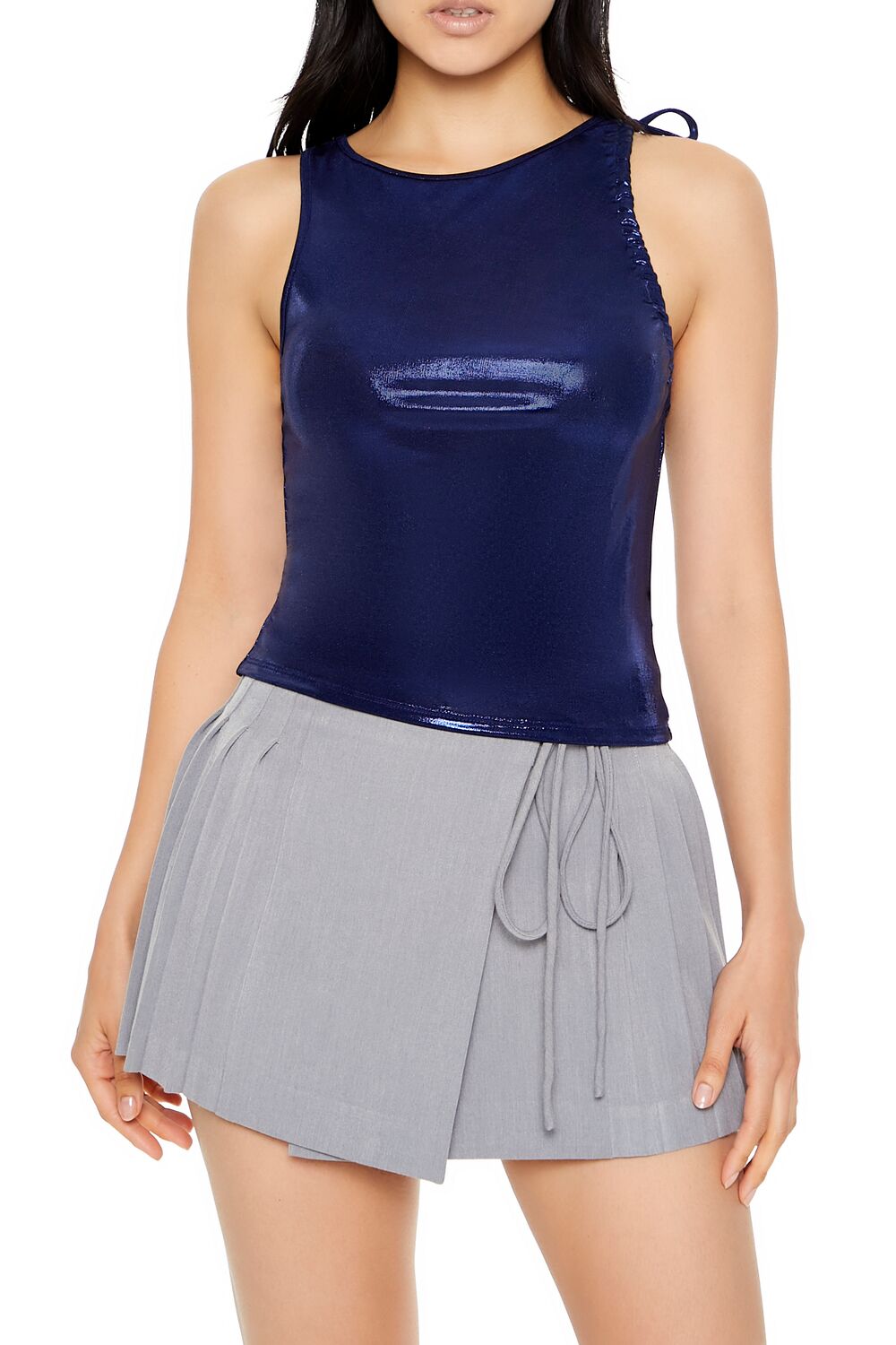 Metallic Ruched Tank Top | Forever 21 Women
