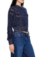 Metallic Pointelle Sweater | Forever 21 Women