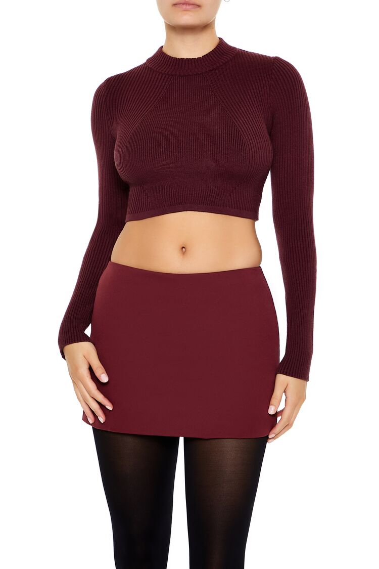 Cropped Mock Neck Sweater | Forever 21 Women