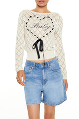 Baby Heart Bow Sweater | Forever 21 Women