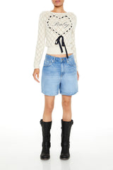 Baby Heart Bow Sweater | Forever 21 Women