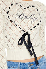 Baby Heart Bow Sweater | Forever 21 Women