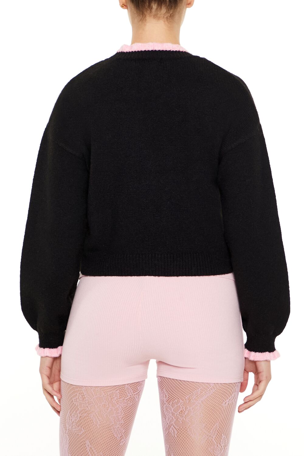 Sequin Bow Mock Neck Sweater | Forever 21 Women