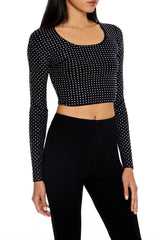Rhinestone Cropped Sweater | Forever 21 Women
