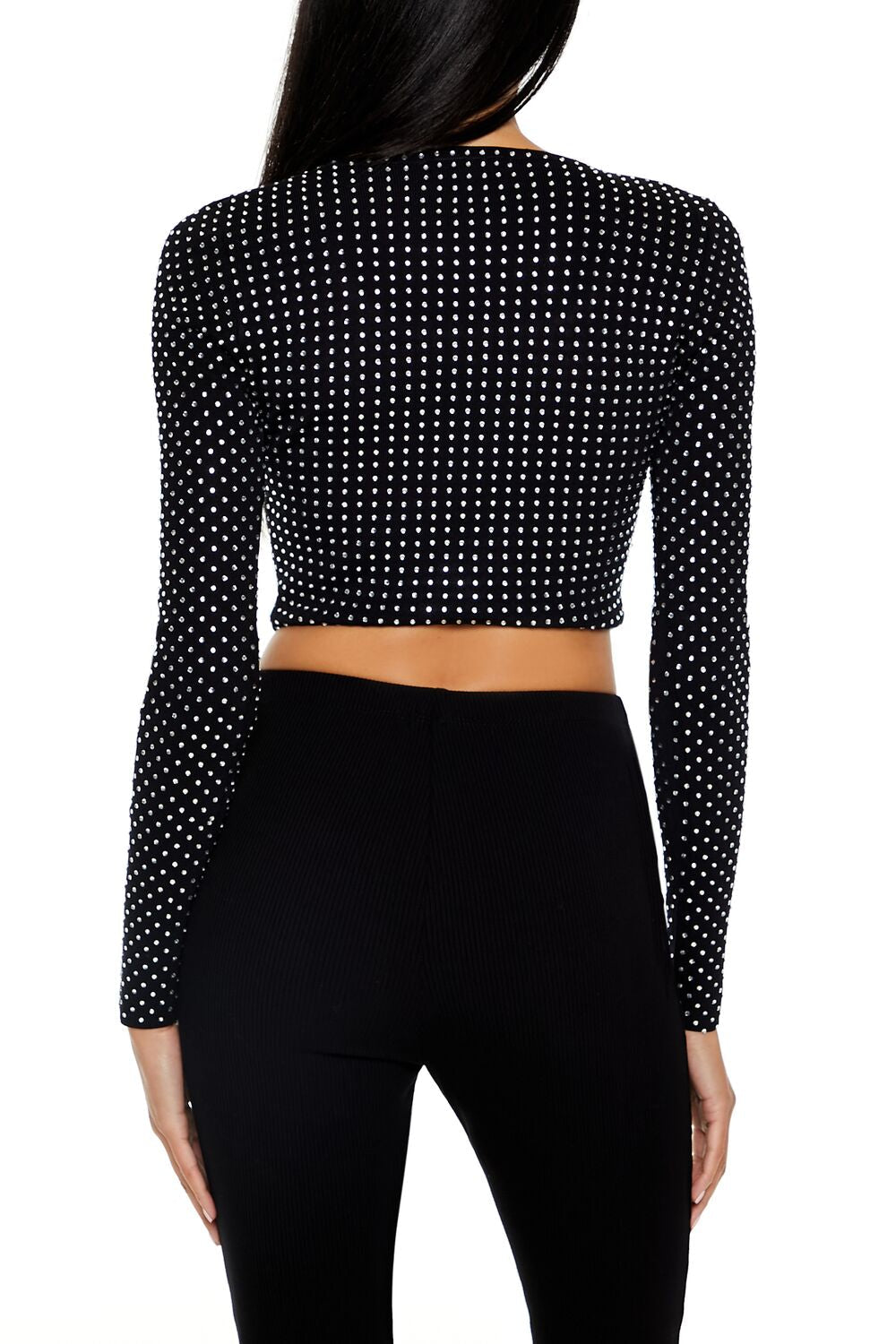Rhinestone Cropped Sweater | Forever 21 Women