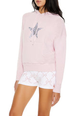 Hooded Glitter Star Sweater | Forever 21 Women