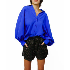 Amira Oversized Button Down Satin Top | Forever 21 Women