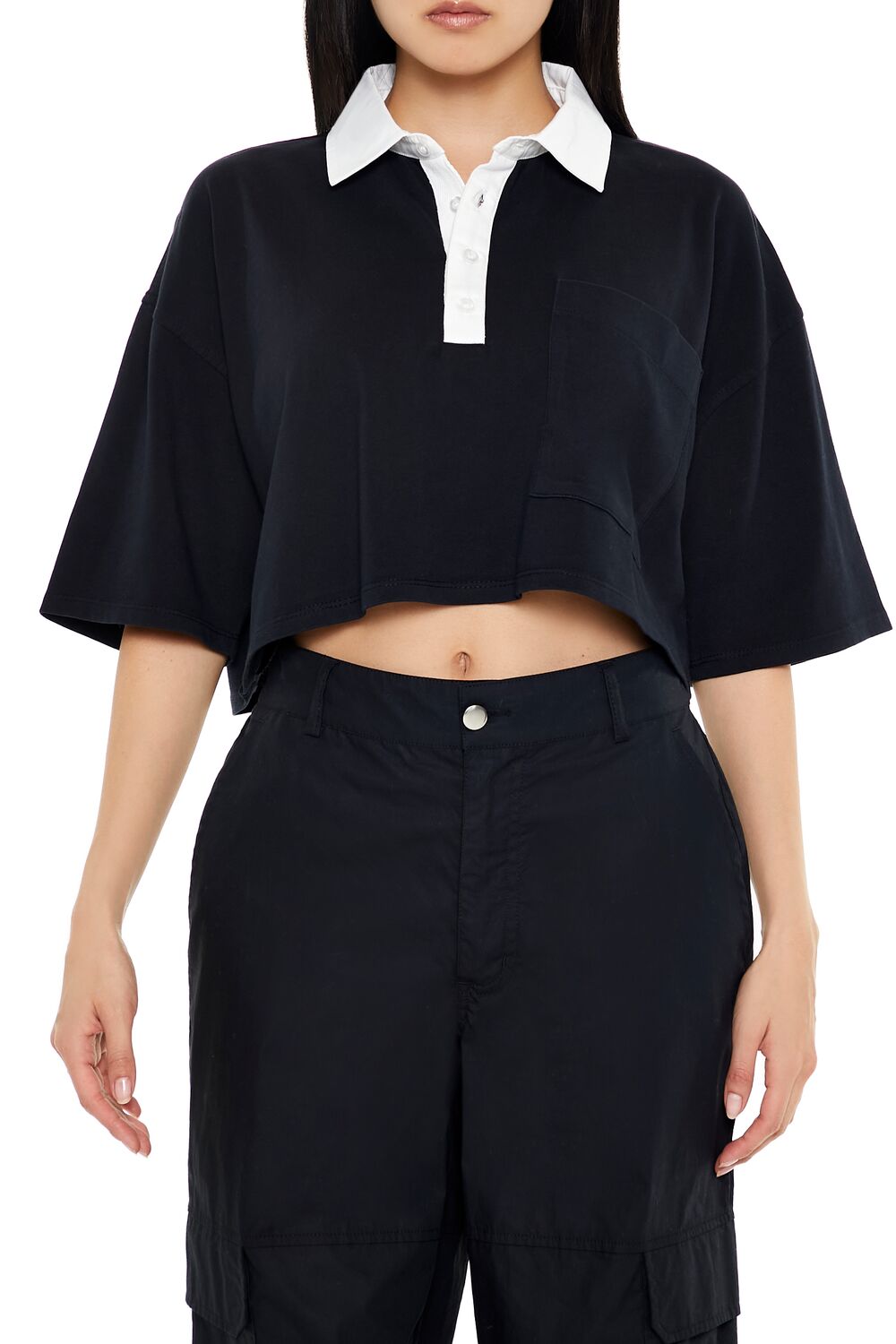 Cropped Rugby Shirt | Forever 21 Women