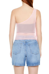Mesh Rosette One-Shoulder Top | Forever 21 Women
