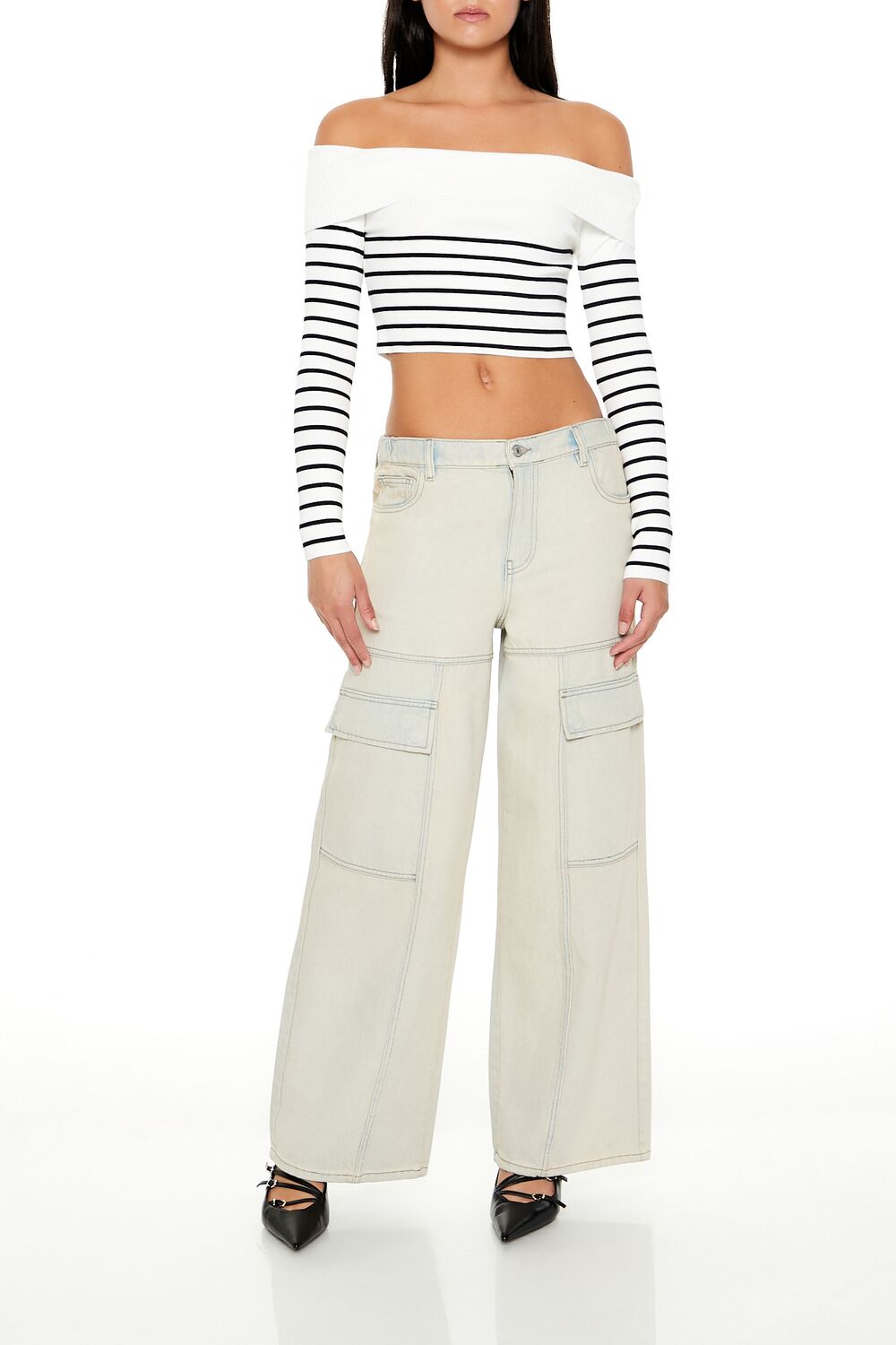 Striped Off-the-Shoulder Sweater | Forever 21 Women