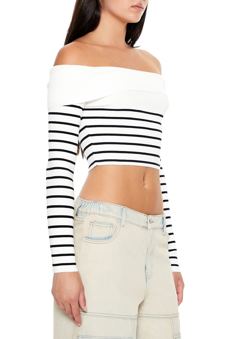 Striped Off-the-Shoulder Sweater | Forever 21 Women