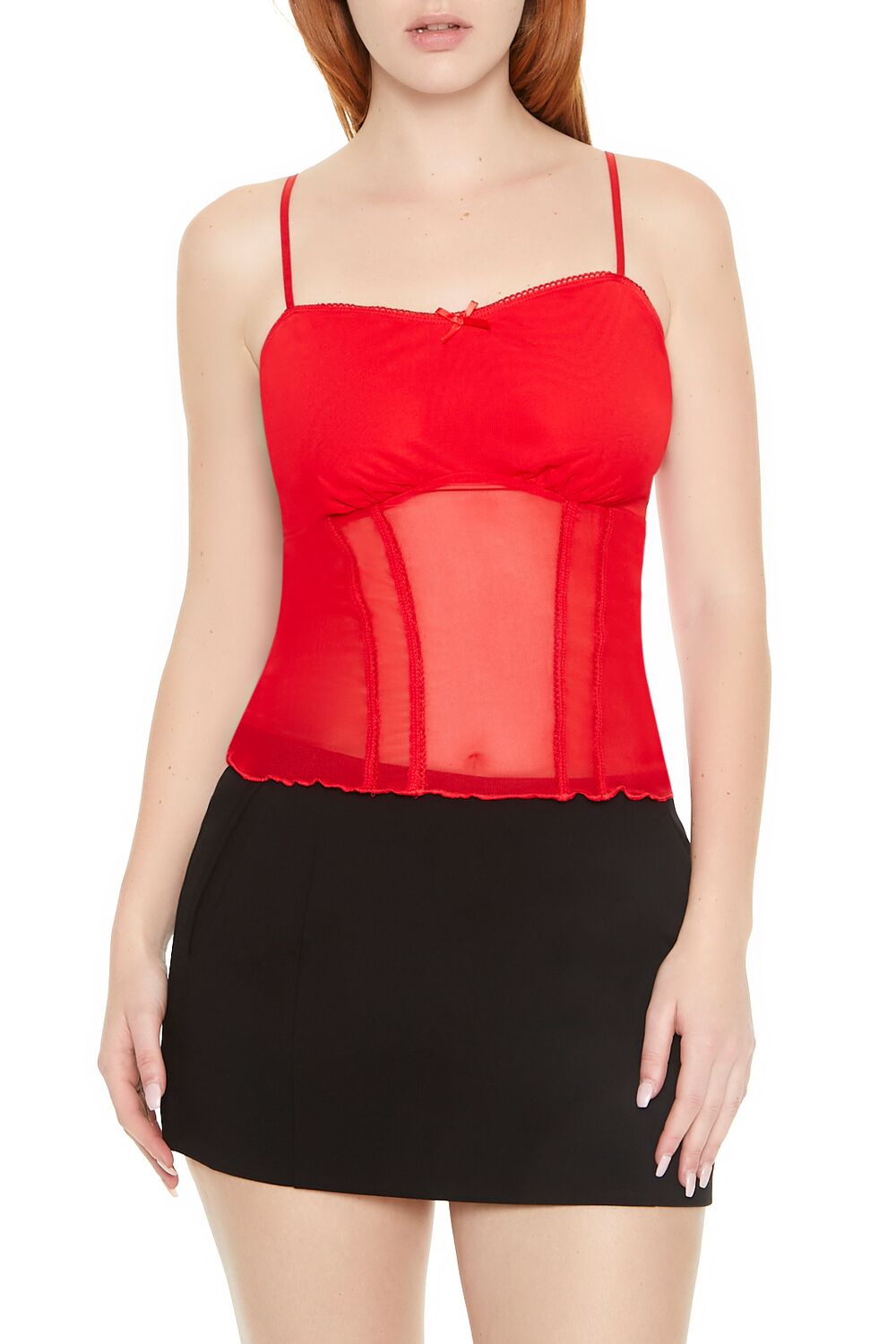 Sheer Mesh Bow Cami | Forever 21 Women