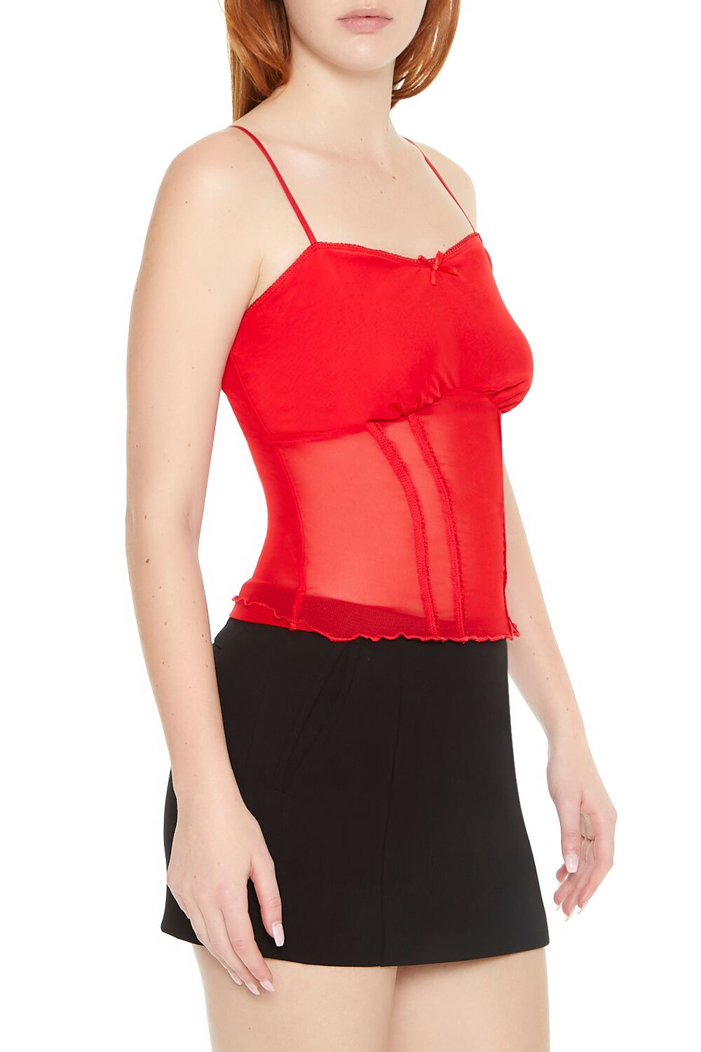 Sheer Mesh Bow Cami | Forever 21 Women
