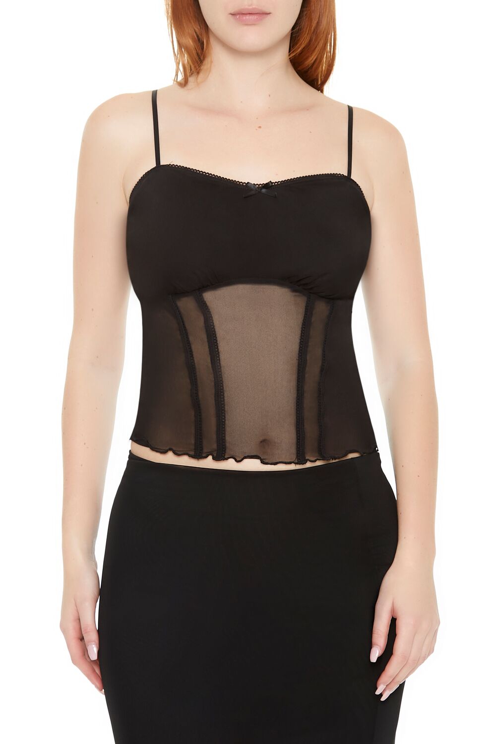 Sheer Mesh Bow Cami | Forever 21 Women