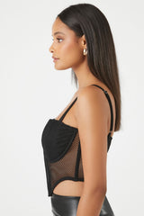 Mesh Cropped Bustier Cami | Forever 21 Women