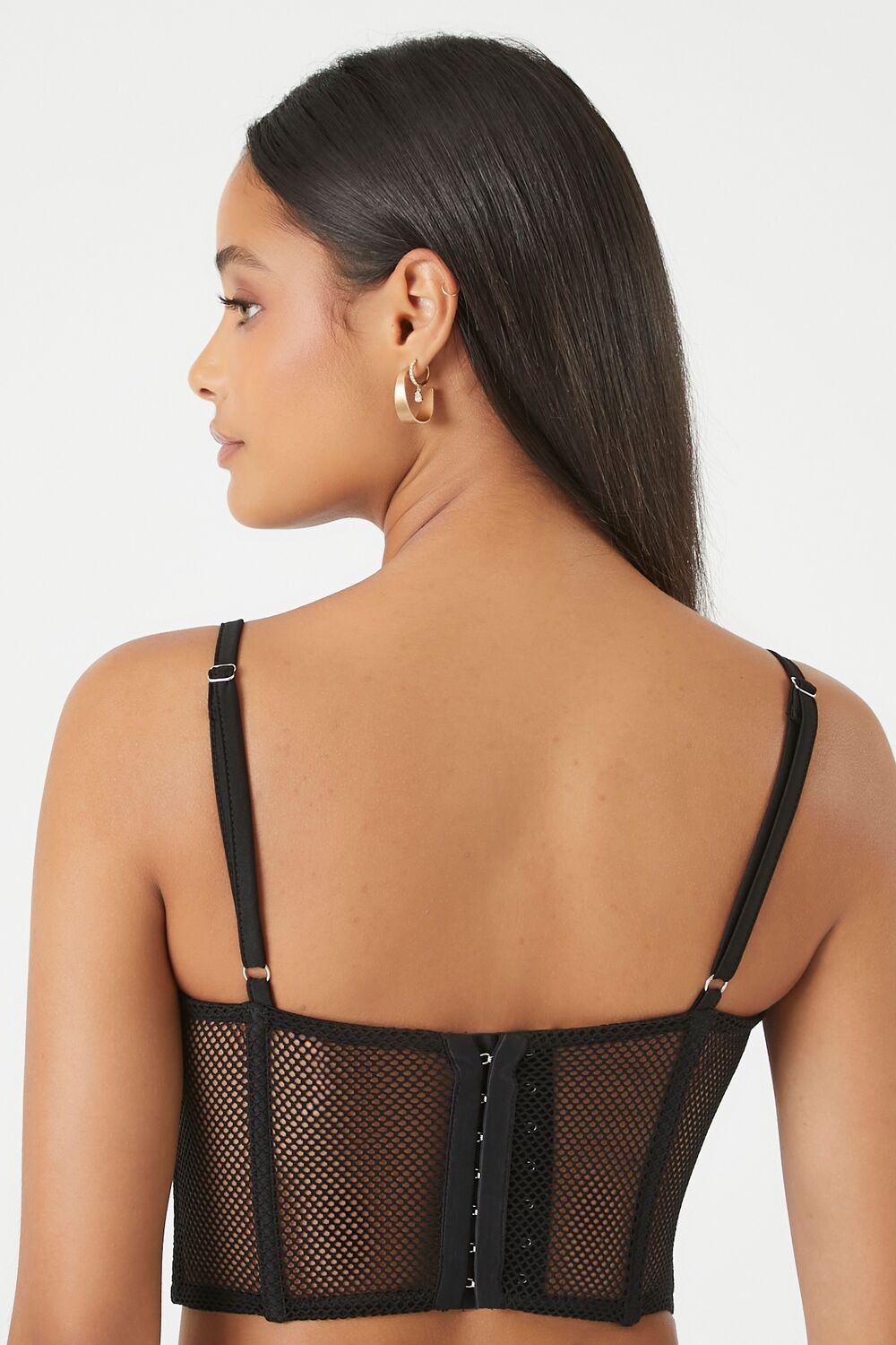 Mesh Cropped Bustier Cami | Forever 21 Women