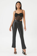 Mesh Cropped Bustier Cami | Forever 21 Women