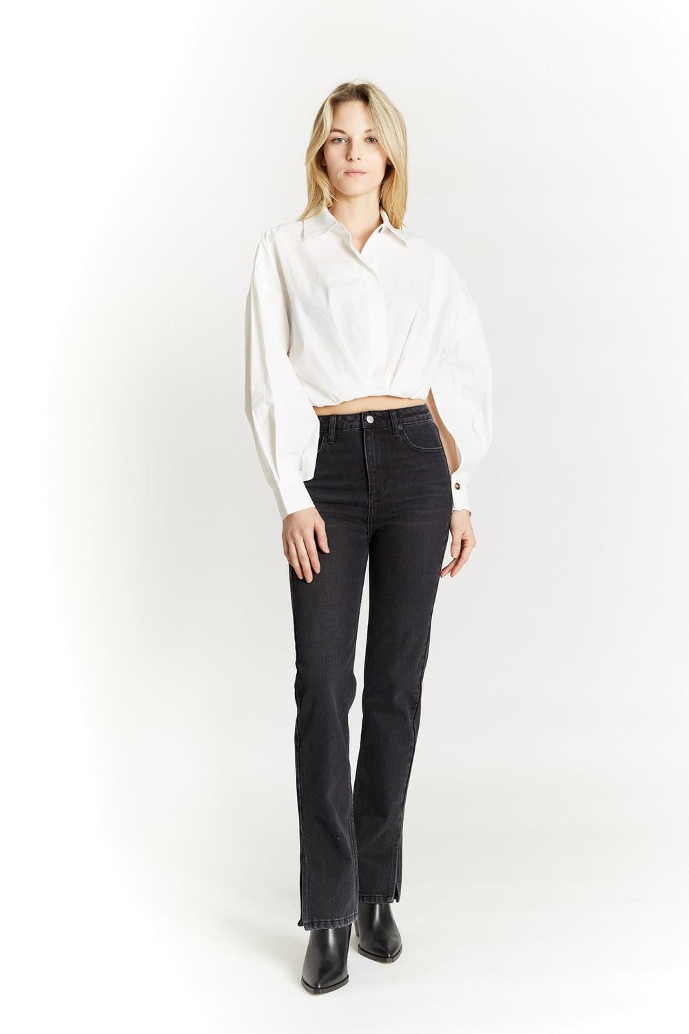 Cropped Blouse with Button Cuffs | Forever 21 Women