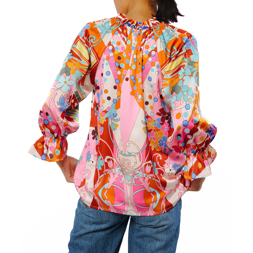 Faustina Abstract Print Popover Top | Forever 21 Women