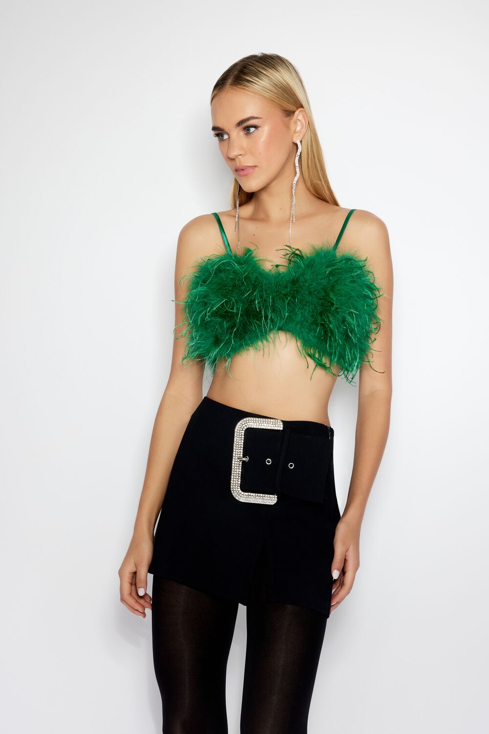 Feather Cropped Cami | Forever 21 Women