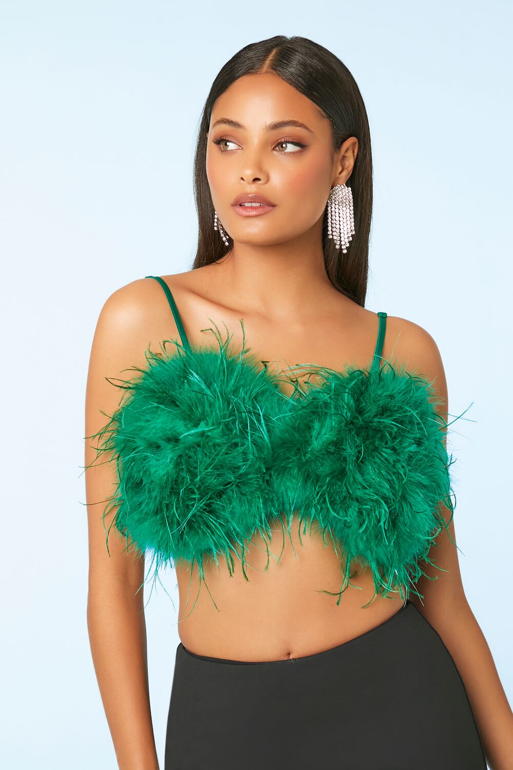 Feather Cropped Cami | Forever 21 Women