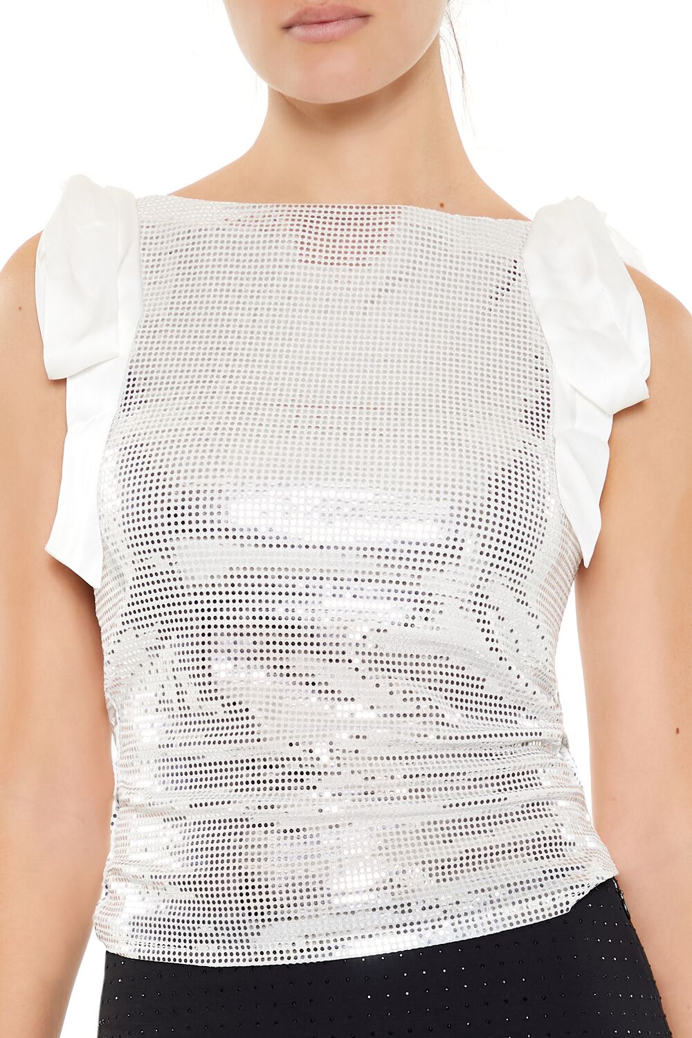 Sequin Bow Crop Top | Forever 21 Women