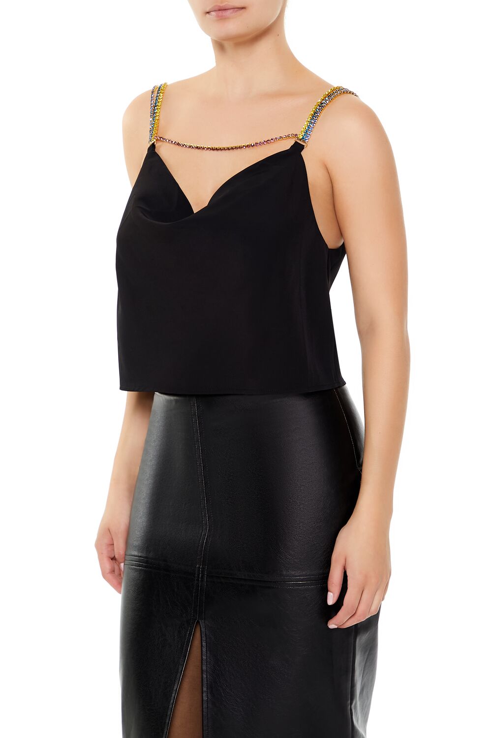 Rhinestone Chain Satin Cami | Forever 21 Women
